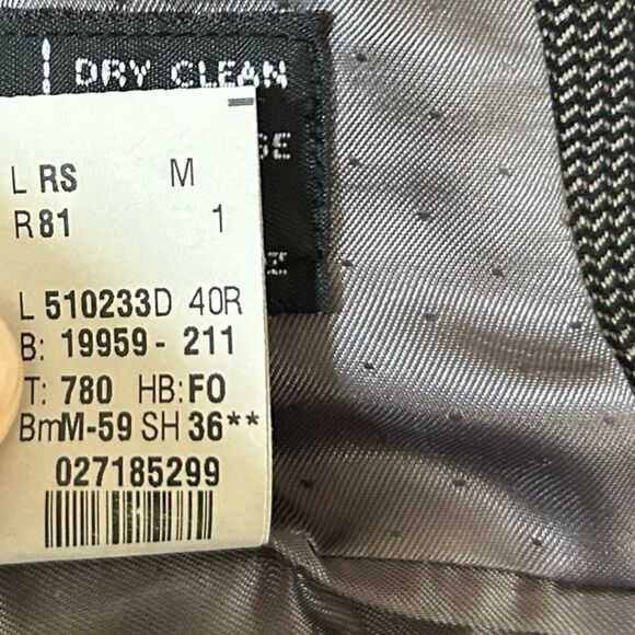 Calvin Klein Macys Mens Store Herringbone Blazer union made 40 R - Picture 8 of 8